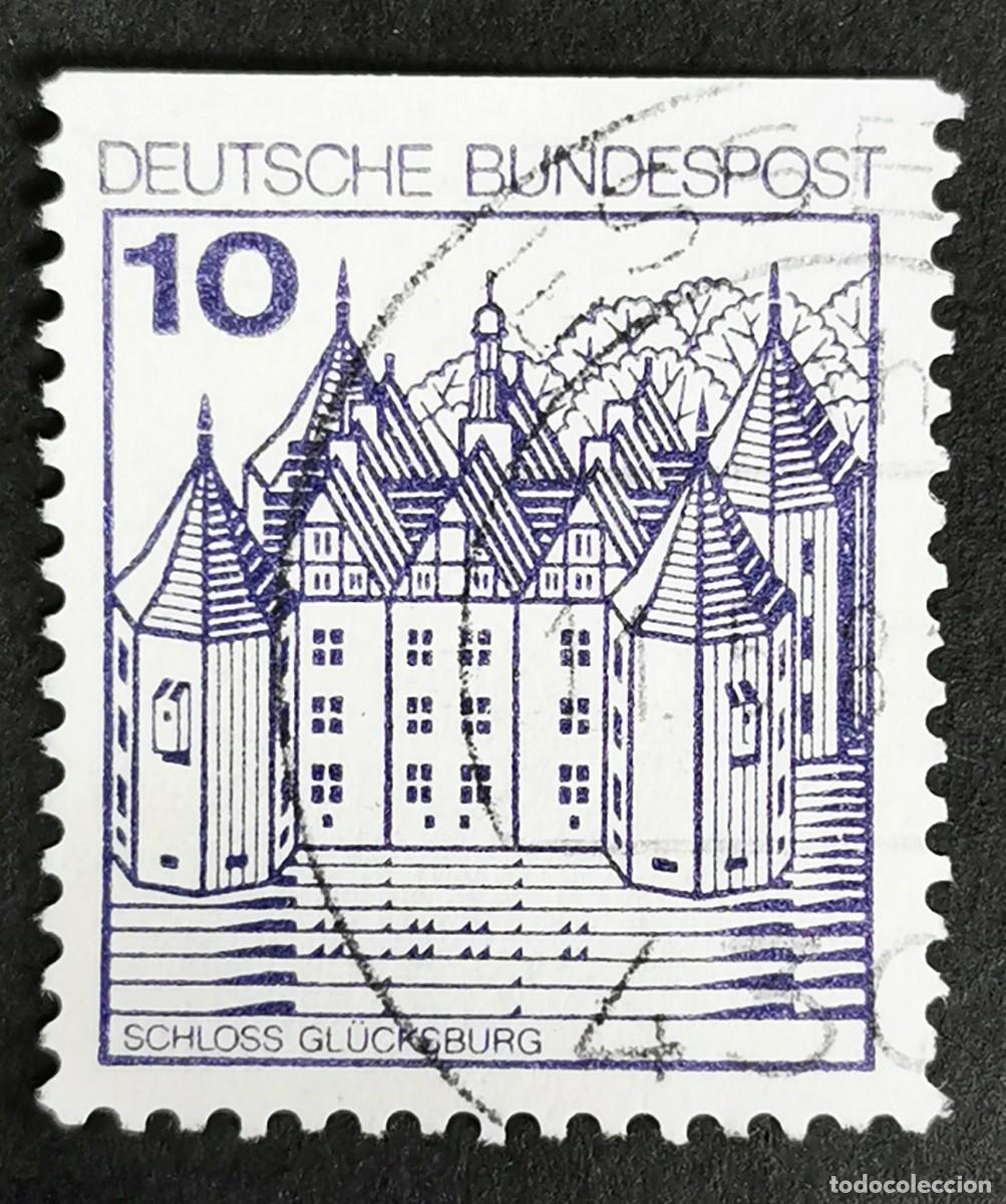 Sellos: Sello Alemania R. Federal 1977, Fortalezas y castillos: Castillo Gl&uuml;cksbur, 10 Pf. Michel: DE 913CI