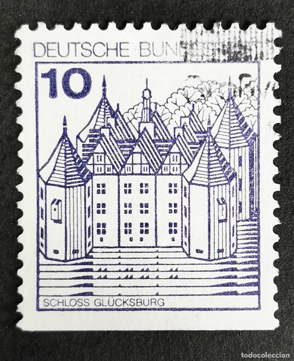 Sellos: Sello Alemania R. Federal 1977, Fortalezas y castillos: Castillo Gl&uuml;cksbur, 10 Pf. Michel: DE 913DIu