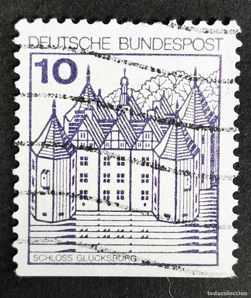 Sellos: Sello Alemania R. Federal 1977, Fortalezas y castillos: Castillo Gl&uuml;cksbur, 10 Pf. Michel: DE 913DIu