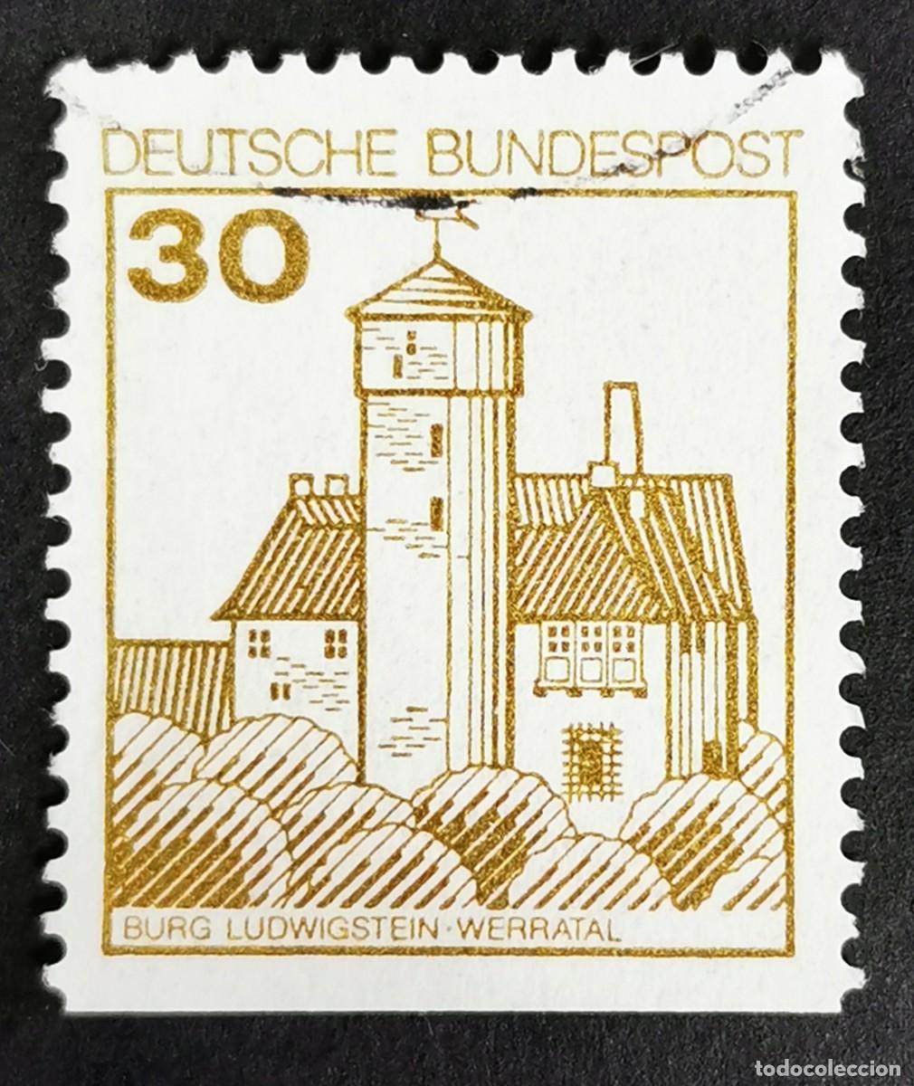 Sellos: Sello Alemania R. Federal 1977, Fortalezas castillos: Castillo de Ludwigst, 30 Pf. Michel: DE 914DIu