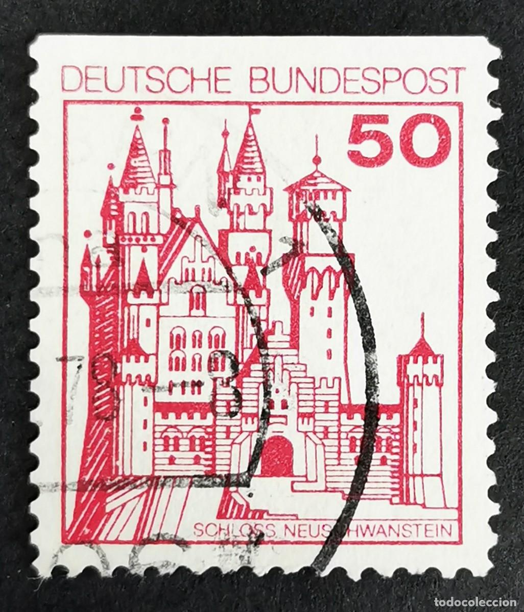Sellos: Sello Alemania R. Federal 1977, Fortalezas castillos: Castillo de Neuschwa, 50 Pf. Michel: DE 916CIu