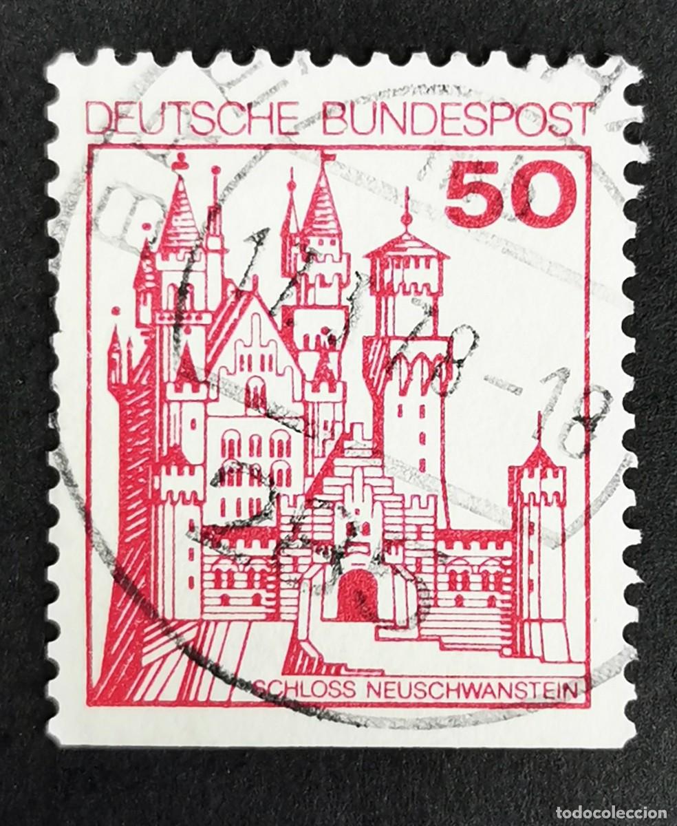 Sellos: Sello Alemania R. Federal 1977, Fortalezas castillos: Castillo de Neuschwa, 50 Pf. Michel: DE 916DIu