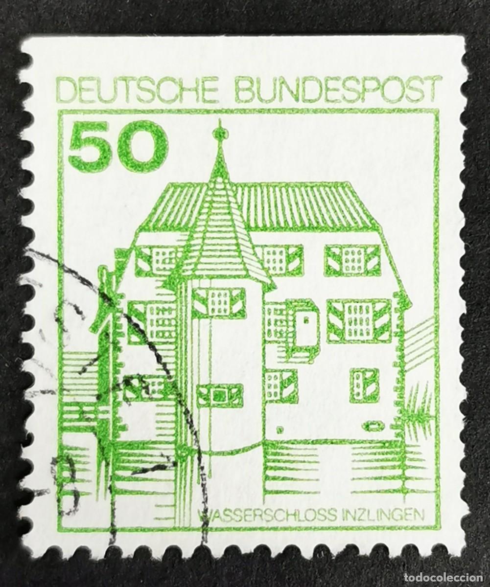 Sellos: Sello Alemania R. Federal 1980, Fortalezas castillos: Castillo de Inzlingen, 50 Pf. Michel: DE 1038C