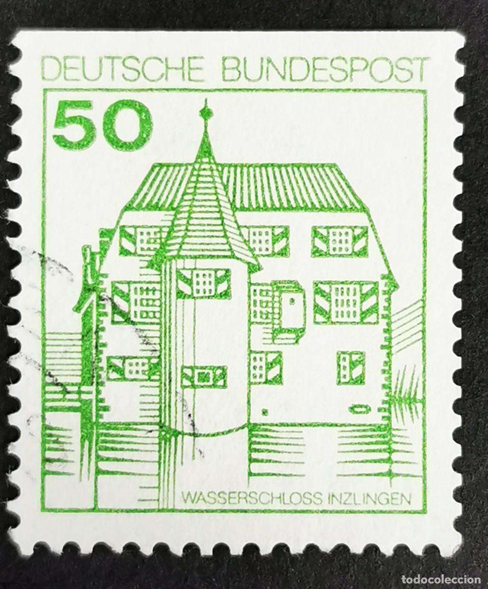 Sellos: Sello Alemania R. Federal 1980, Fortalezas castillos: Castillo de Inzlingen, 50 Pf. Michel: DE 1038C