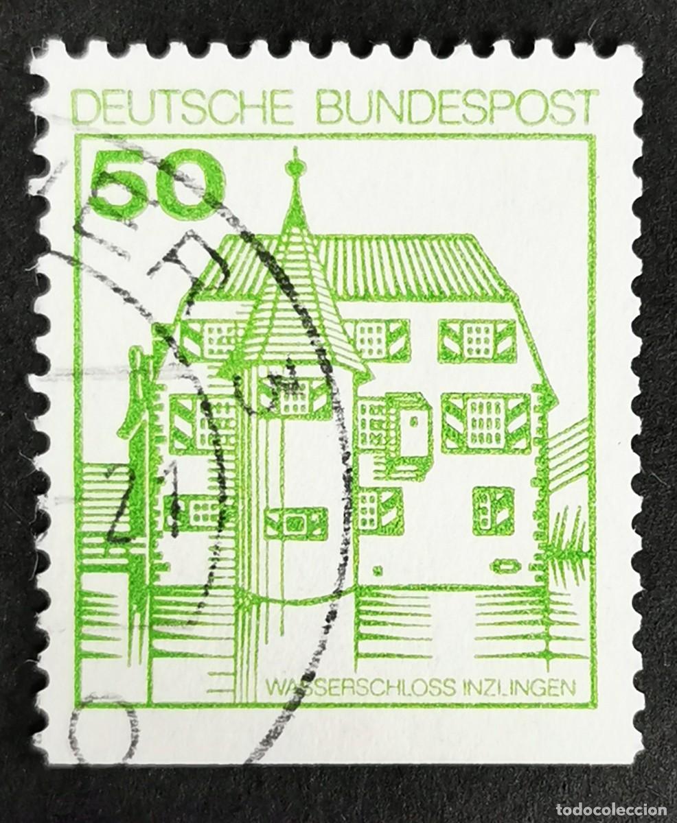 Sellos: Sello Alemania R. Federal 1980, Fortalezas castillos: Castillo Inzlingen, 50 Pf. Michel: DE 1038DIu