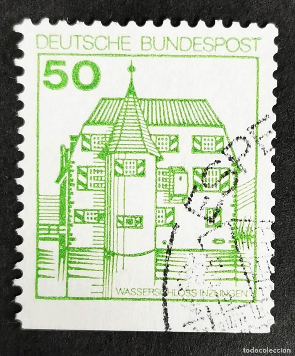 Sellos: Sello Alemania R. Federal 1980, Fortalezas castillos: Castillo Inzlingen, 50 Pf. Michel: DE 1038DIu