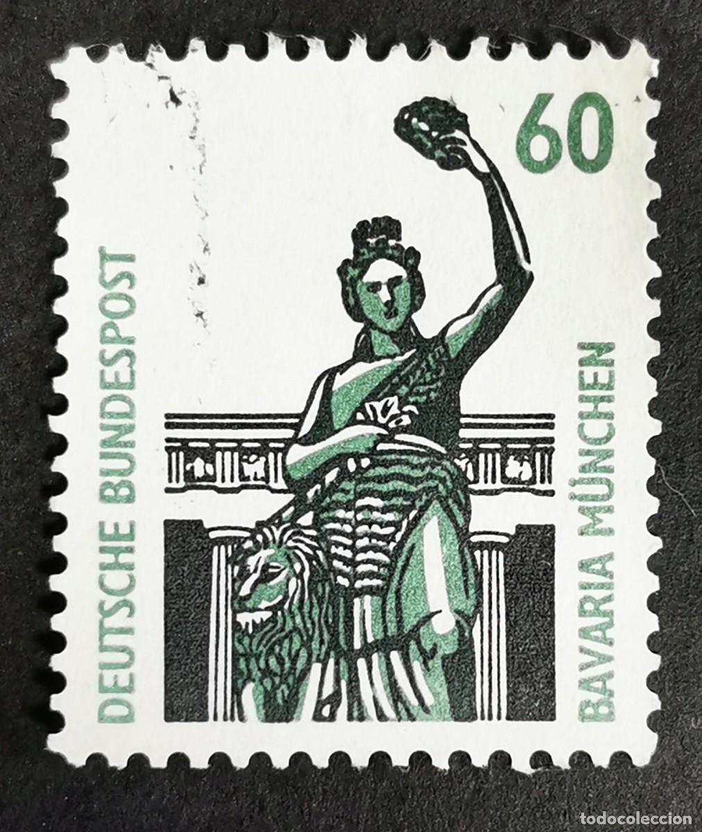 Sellos: Sello Alemania R. Federal 1987, &rdquo;Baviera&rdquo; (estatua de bronce), M&uacute;nich, 60 Pf. Michel: DE 1341Au