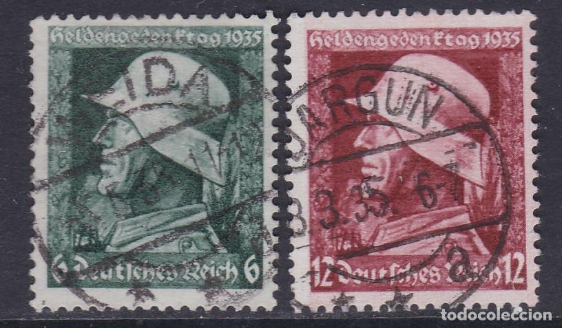 Sellos: Alemania Imperio 1935 - Serie completa usada Yvert n&ordm; 528/529&ordm;