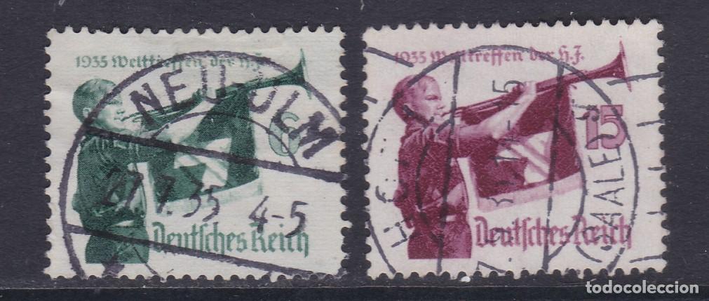 Sellos: Alemania Imperio 1935 - Serie completa usada Yvert n&ordm; 543/544&ordm;