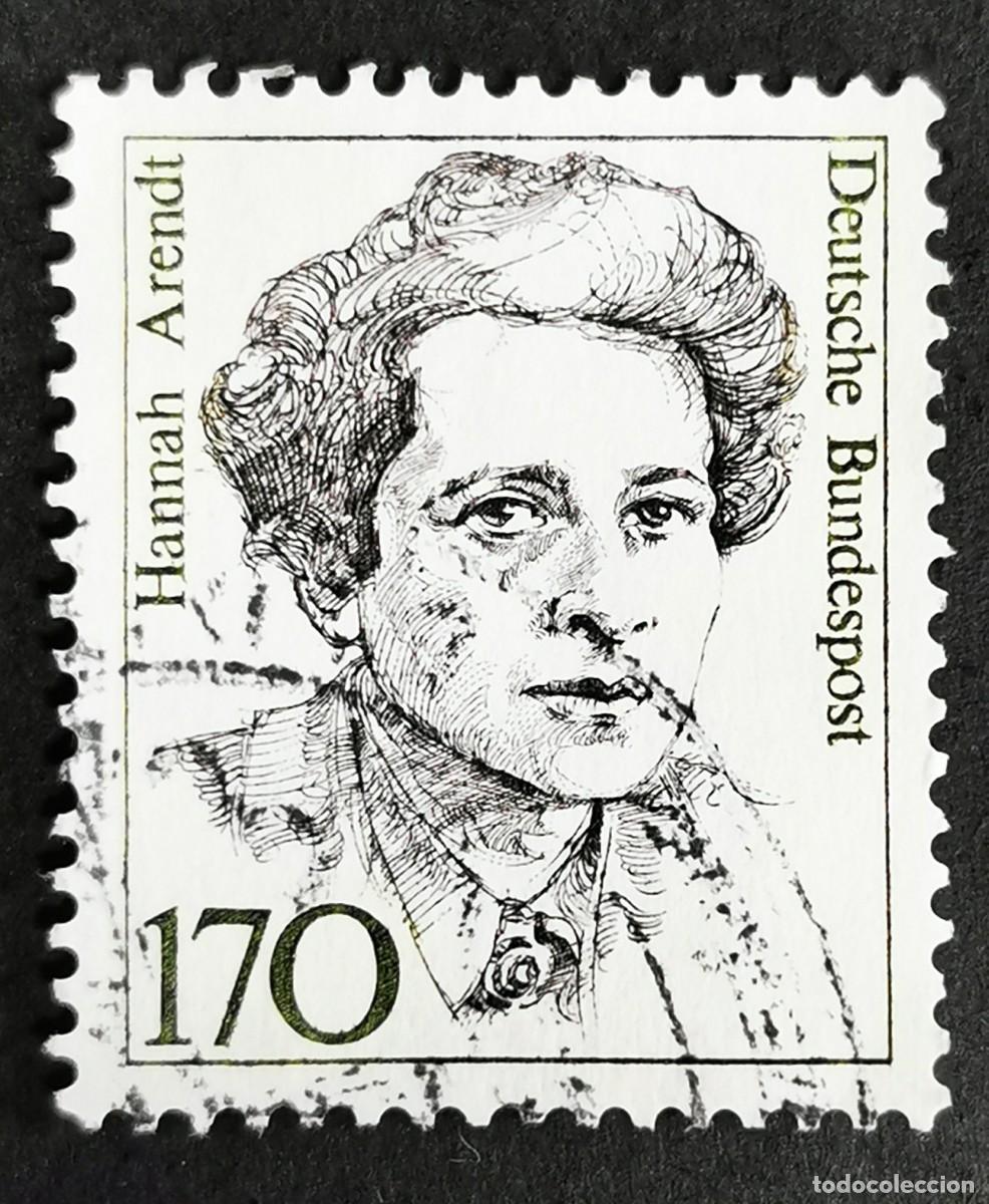 Sellos: Sello Alemania R. Federal 1988, Mujeres alemana: Hannah Arendt (1906-1975), 170 Pf. Michel: DE 1391