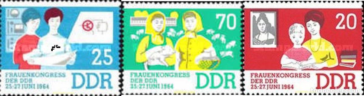 Sellos: 150600 MNH ALEMANIA DEMOCRATICA 1964 CONGRESO DE MUJERES DE LA REPUBLICA DEMOCRATICA ALEMANA