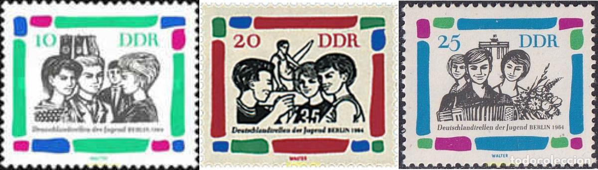 Sellos: 64496 MNH ALEMANIA DEMOCRATICA 1964 REENCUENTRO JUVENIL DEPORTIVO EN BERLIN.