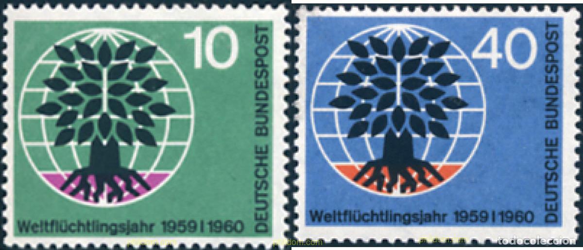 Sellos: 150073 MNH ALEMANIA FEDERAL 1960 A&Ntilde;O INTERNACIONAL DEL REFUGIADO