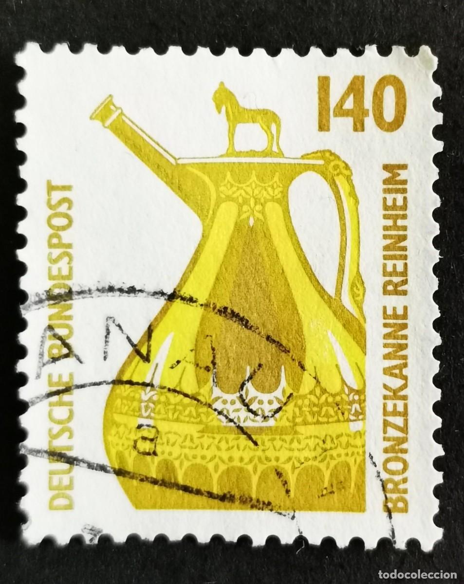 Sellos: Sello Alemania R. Federal 1989, Jarra de bronce, Reinheim , 140 Pf. Michel: DE 1401Au