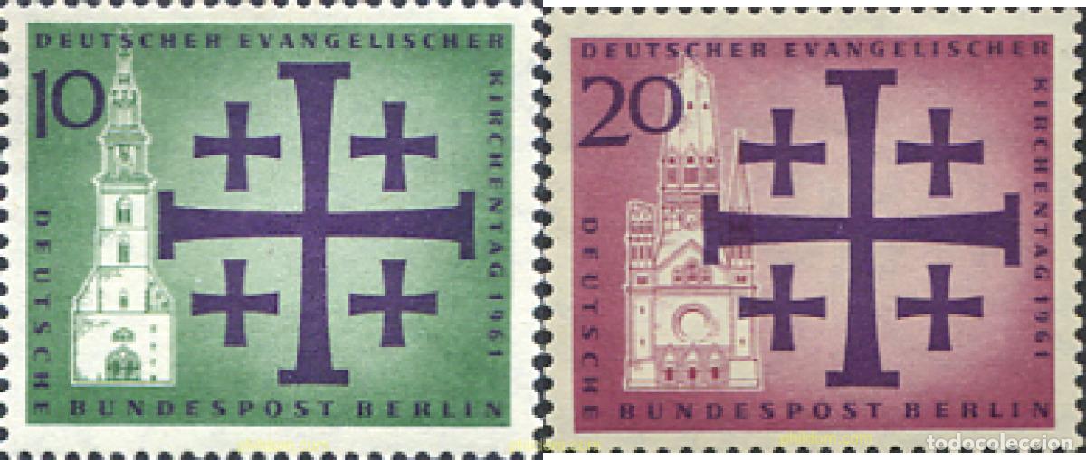 Sellos: 130997 MNH ALEMANIA. Berl&iacute;n 1961 DIA DE LA IGLESIA EVANGELICA