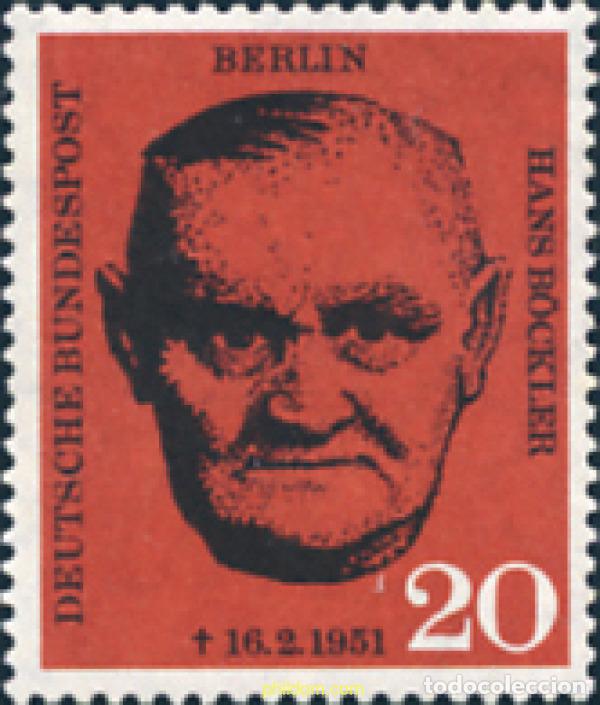 Sellos: 130994 MNH ALEMANIA. Berl&iacute;n 1961 10 ANIVERSARIO DE LA MUERTE DE HANS BOCKLER