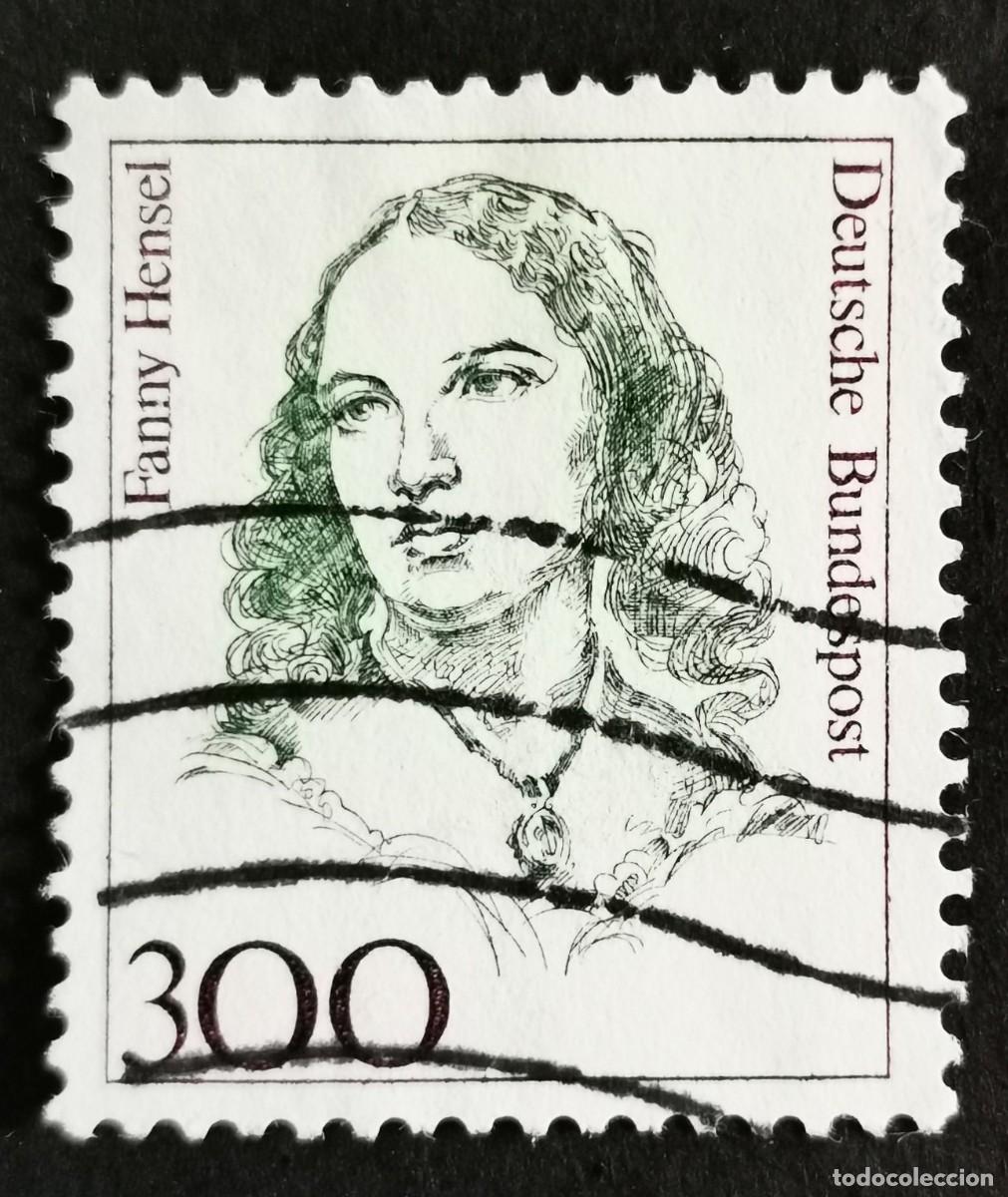 Sellos: Sello Alemania R. Federal 1989, Mujeres alemanas: Fanny Hensel (1805-1847), 300 Pf. Michel: DE 1433