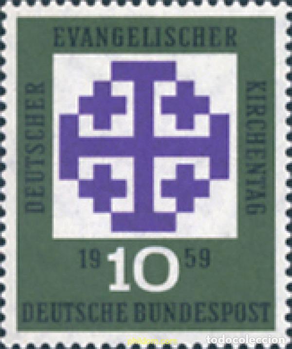 Sellos: 150072 MNH ALEMANIA FEDERAL 1959 DIA DE LA IGLESIA EVANGELICA