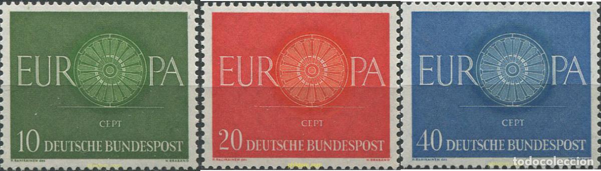 Sellos: 62041 MNH ALEMANIA FEDERAL 1960 EUROPA CEPT. RUEDA CON 19 RADIOS
