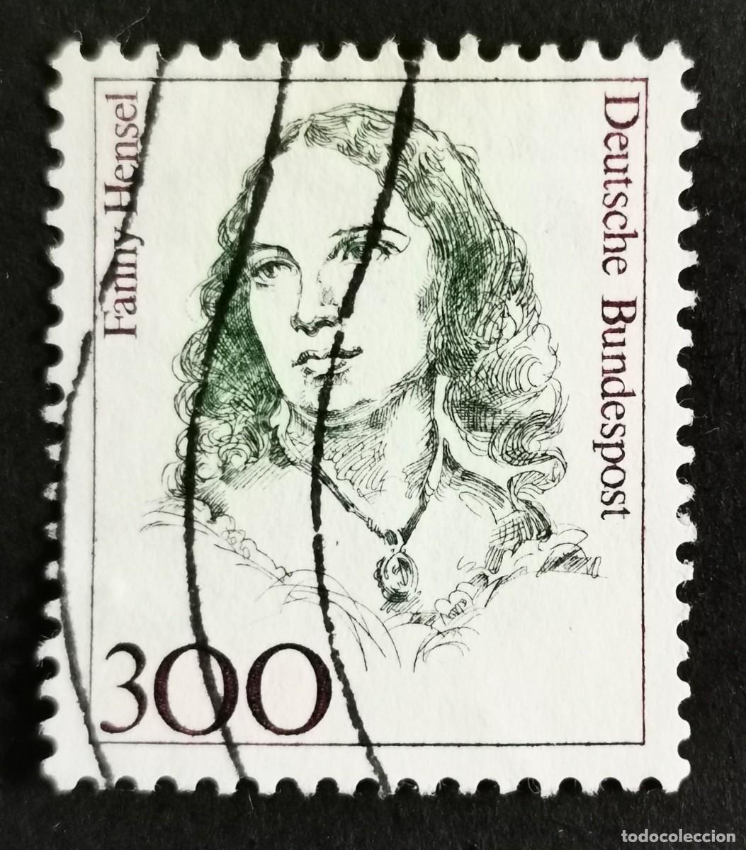 Sellos: Sello Alemania R. Federal 1989, Mujeres alemanas: Fanny Hensel (1805-1847), 300 Pf. Michel: DE 1433