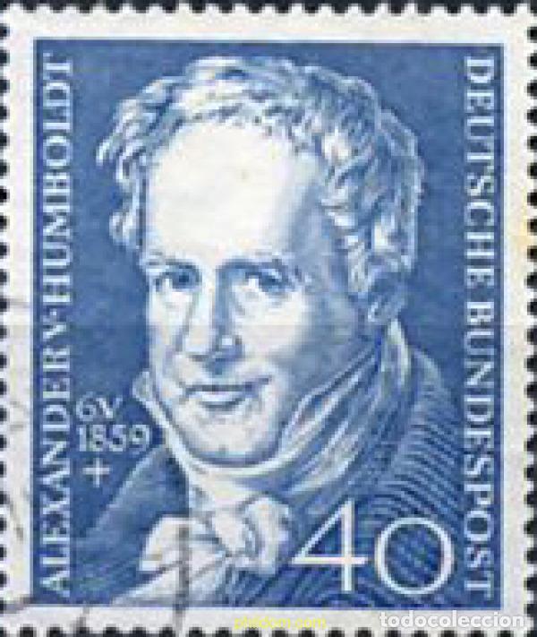 Sellos: 150068 MNH ALEMANIA FEDERAL 1959 CENTENARIO DE LA MUERTE DE ALEXANDER VON HUMBOLDT
