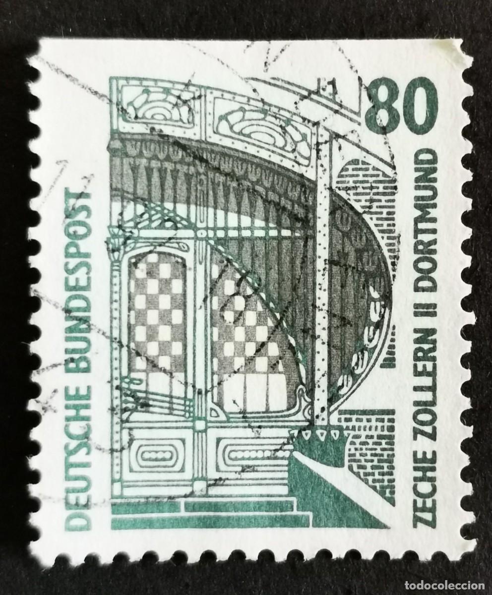 Sellos: Sello Alemania R. Federal 1990, Museo Industrial Mina Zollern II Dortmund, 80 Pf. Michel: DE 1342Cv