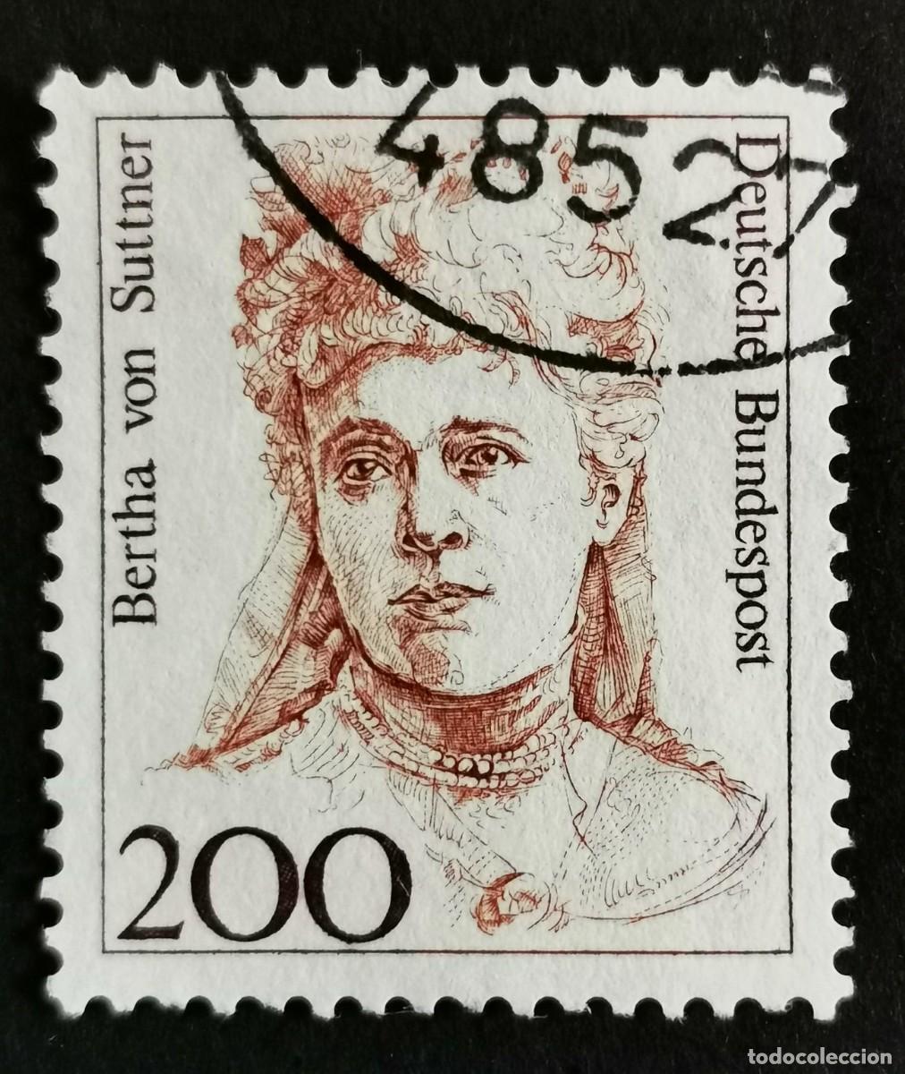 Sellos: Sello Alemania R. Federal 1991, Mujeres alemanas: Bertha von Suttner, 200 Pf. Michel: DE 1498