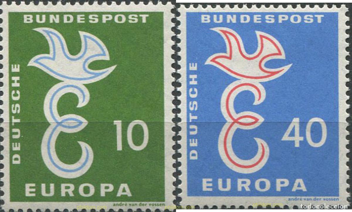 Sellos: 62017 MNH ALEMANIA FEDERAL 1958 EUROPA CEPT. FACTOR DE PAZ Y FUENTE DE BIENESTAR