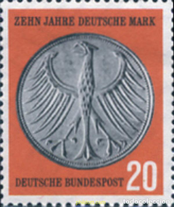 Sellos: 150057 MNH ALEMANIA FEDERAL 1958 10 ANIVERSARIO DEL MARCO ALEMAN