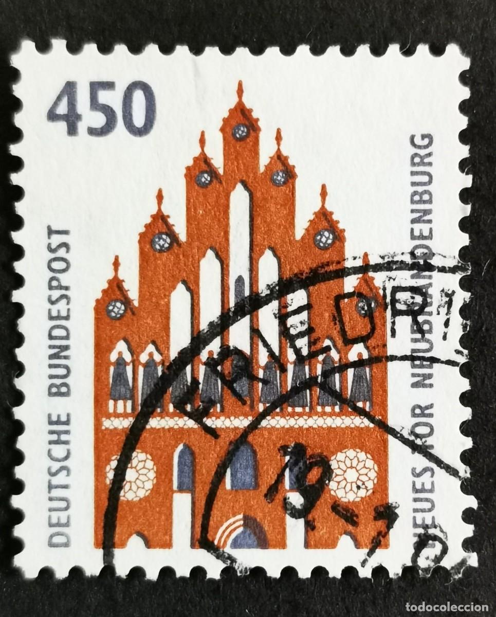 Sellos: Sello Alemania R. Federal 1992, Puerta Nueva, Neubrandenburg, 450 Pf. Michel: DE 1623