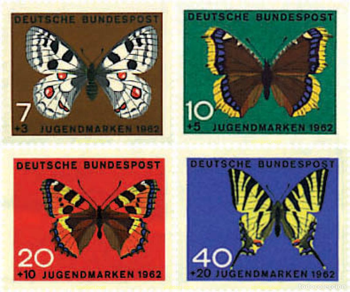Sellos: 75550 MNH ALEMANIA FEDERAL 1962 MARIPOSAS