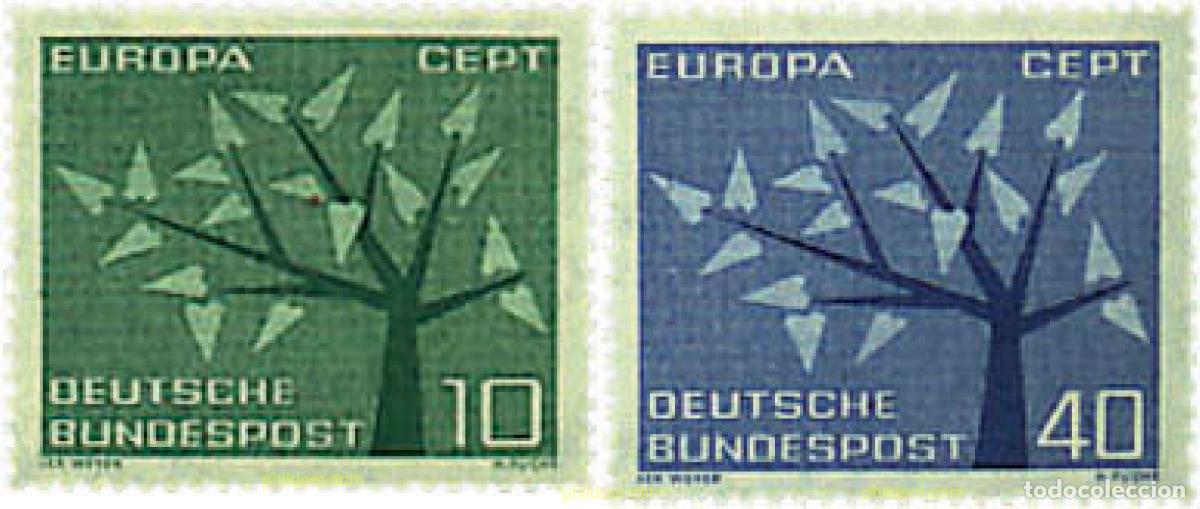 Sellos: 62066 MNH ALEMANIA FEDERAL 1962 EUROPA CEPT. ARBOL CON 19 HOJAS