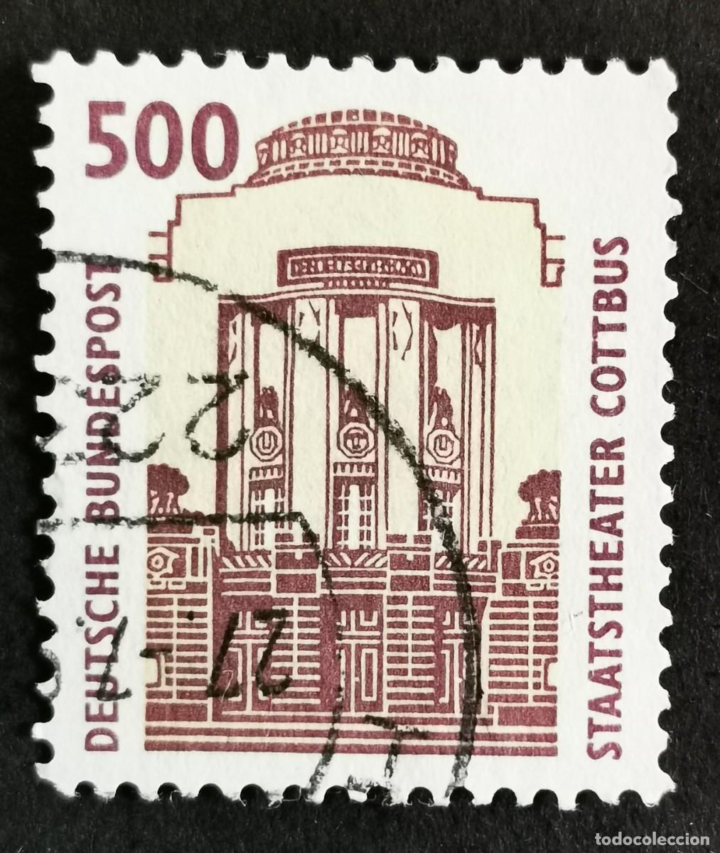 Sellos: Sello Alemania R. Federal 1993, Teatro Estatal de Cottbus, 500 Pf. Michel: DE 1679