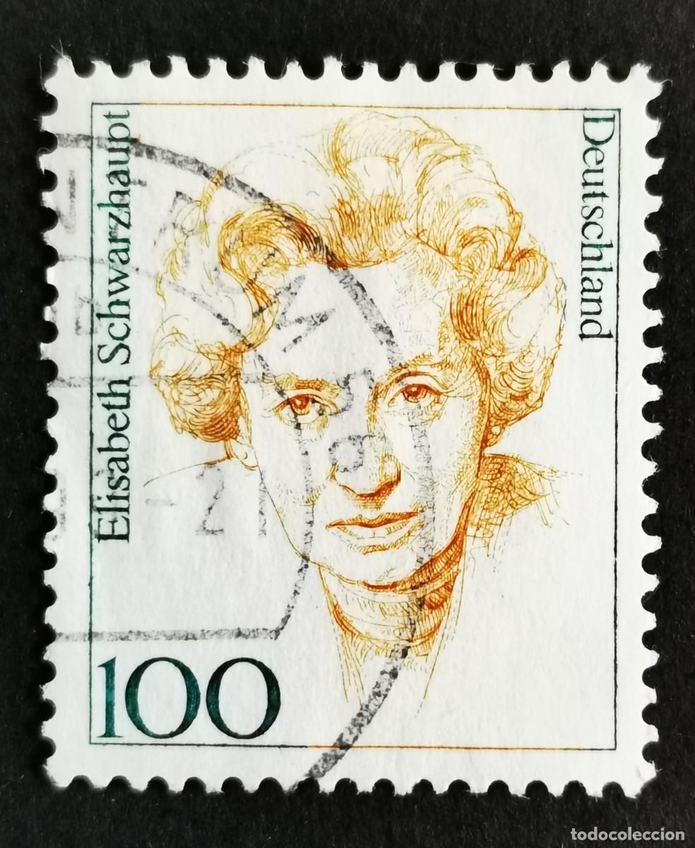 Sellos: Sello Alemania R. Federal 1997, Mujeres alemanas: Elizabeth Schwarzhaupt, 100 Pf. Michel: DE 1955