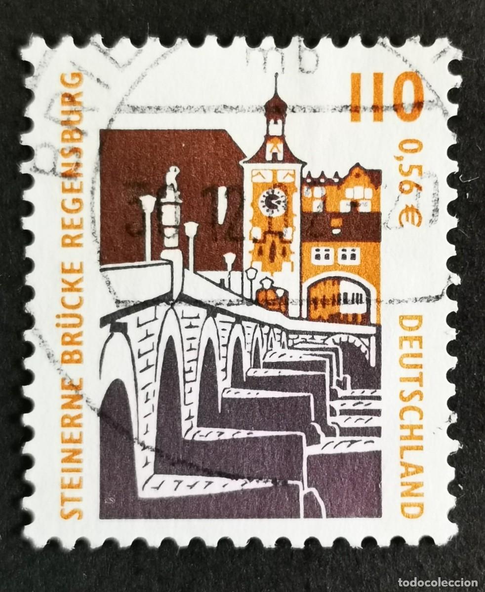 Sellos: Sello Alemania R. Federal 2000, Puente de piedra, Ratisbona, 10 Pf. Michel: DE 2140C