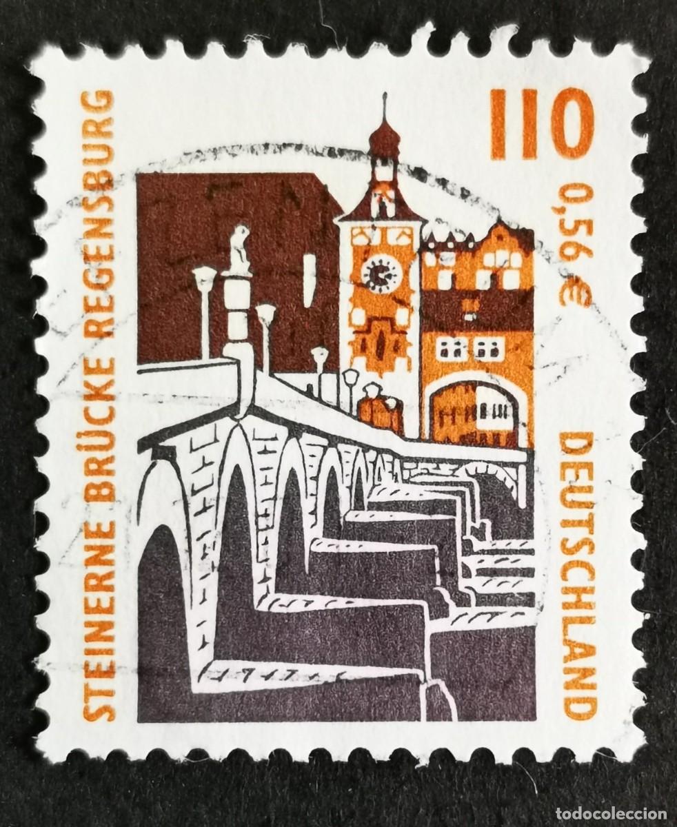 Sellos: Sello Alemania R. Federal 2000, Puente de piedra, Ratisbona, 10 Pf. Michel: DE 2140C