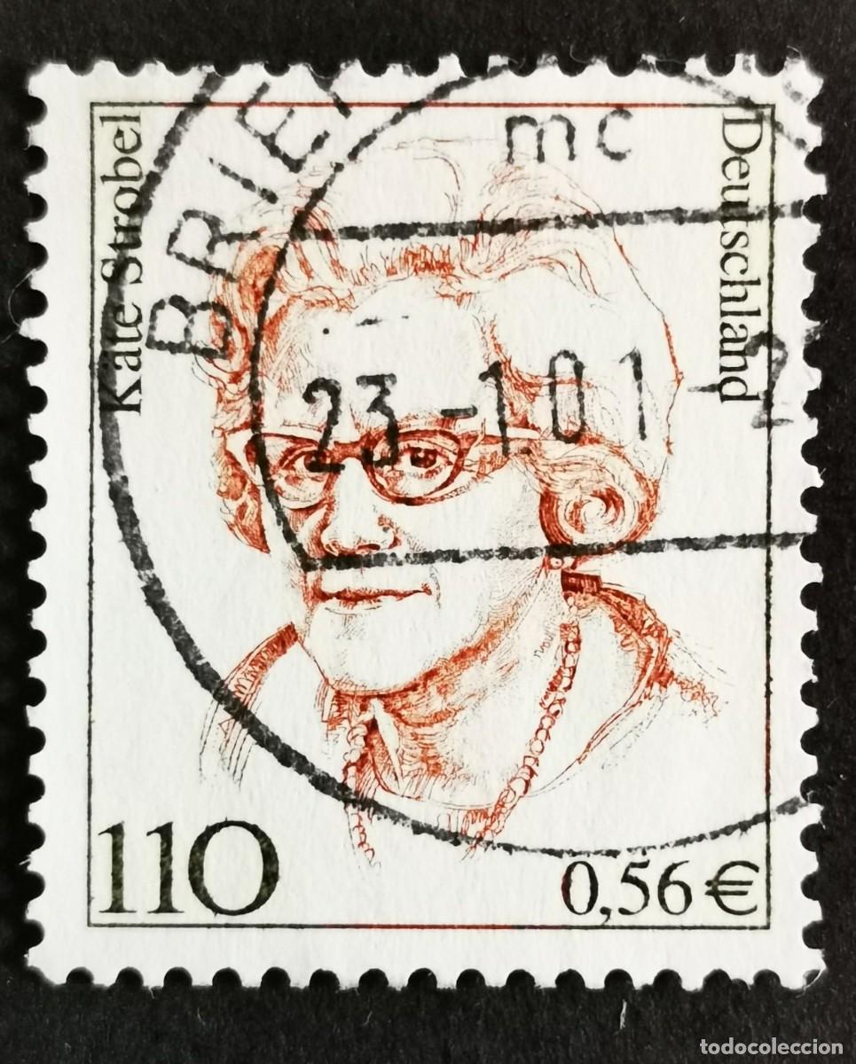 Sellos: Sello Alemania R. Federal 2000, Mujeres alemanas: K&auml;te Strobel (1907-1996), 110 Pf. Michel: DE 2150