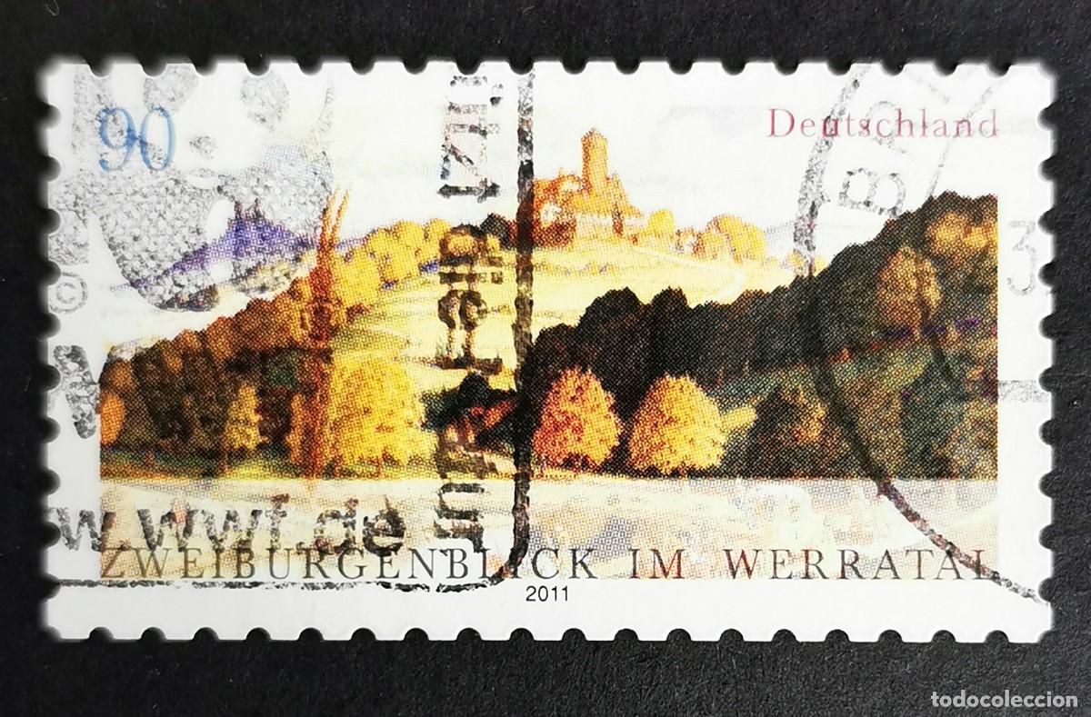 Sellos: Sello Alemania R.Federal 2011, Vista de dos castillos en el valle de Werra, 90 ct Michel: DE 2847