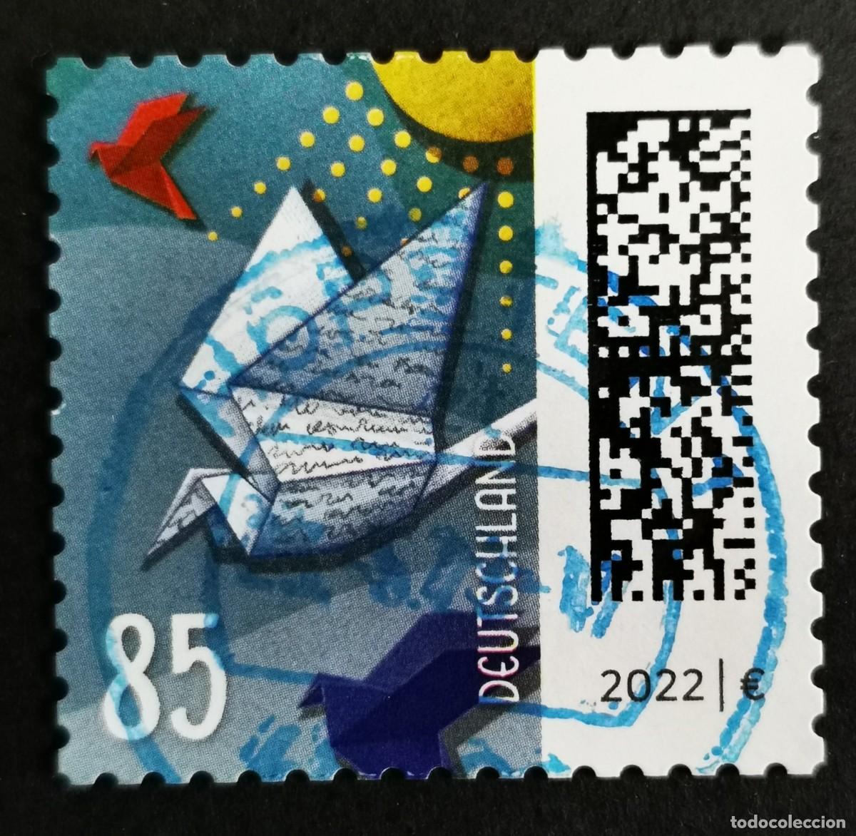 Sellos: Sello Alemania R.Federal 2021, LLetras como p&aacute;jaros, 85 ct Michel: DE 3652I