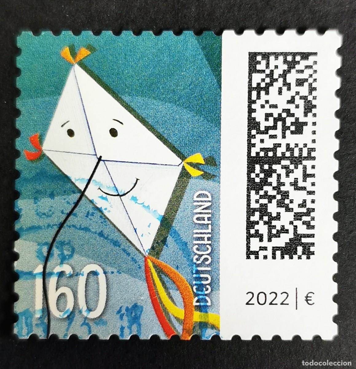 Sellos: Sello Alemania R.Federal 2021, Letras como cometas, 160 ct Michel: DE 3654I