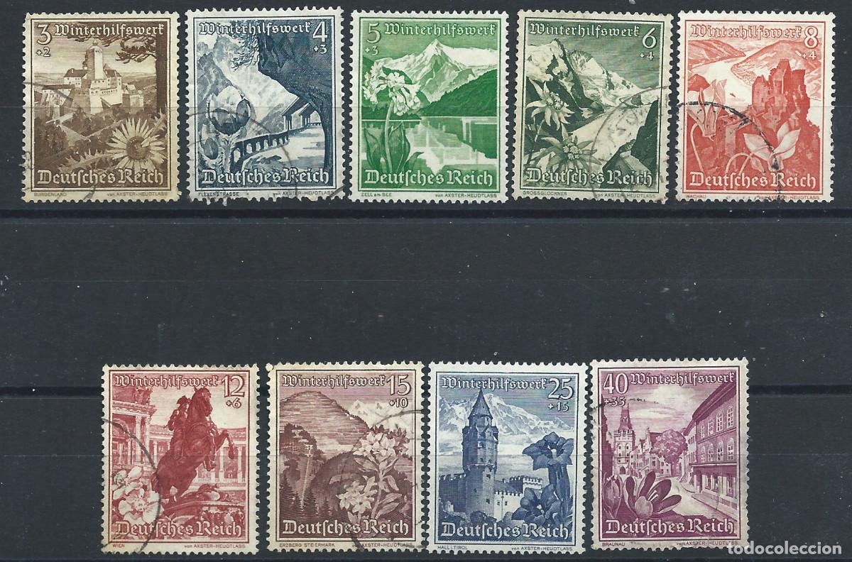 Sellos: Allemagne Empire N&deg;616/24 Obl (FU) 1938 - Paysage et Flore