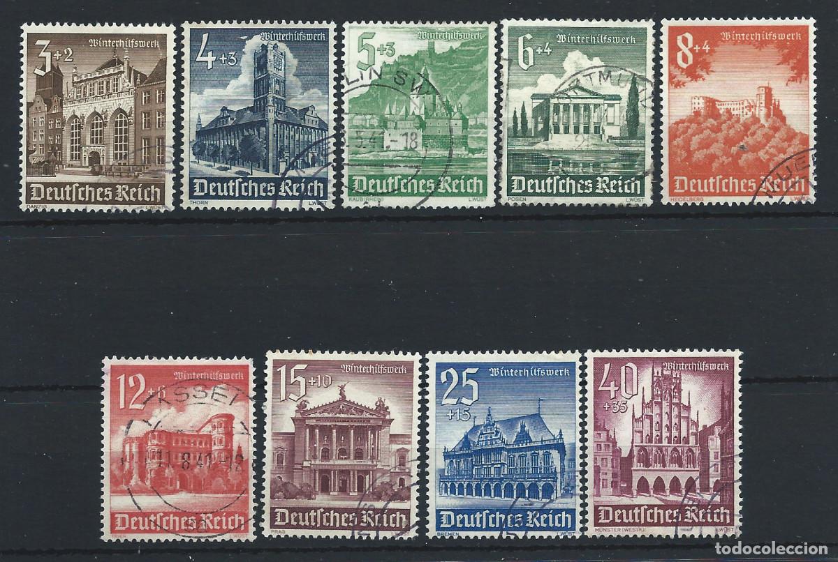 Sellos: Allemagne Empire N&deg;675/83 Obl (FU) 1940 - Ch&acirc;teaux et monuments