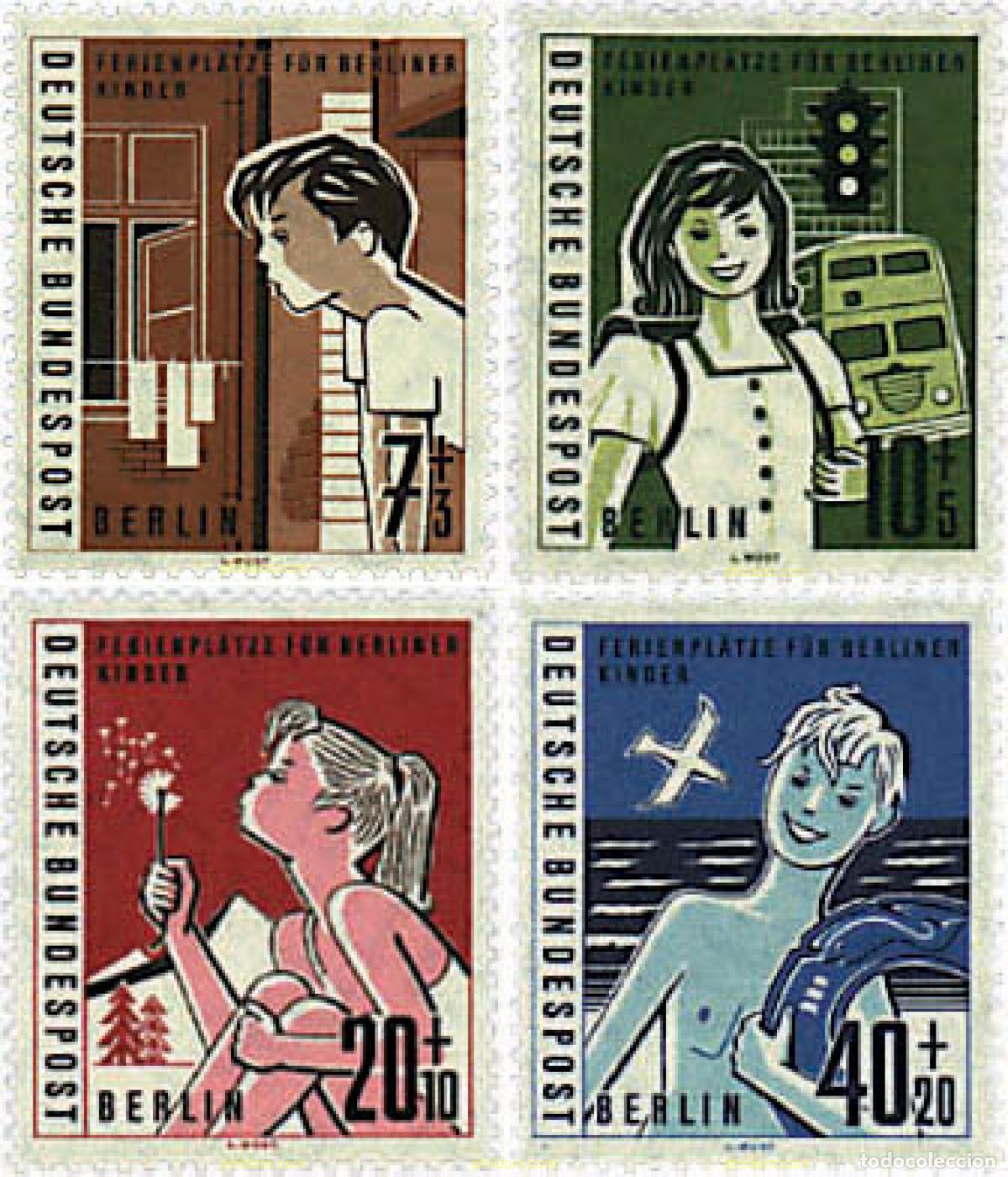 Sellos: 64674 MNH ALEMANIA. Berl&iacute;n 1960 PRO VACACIONES JUVENILES
