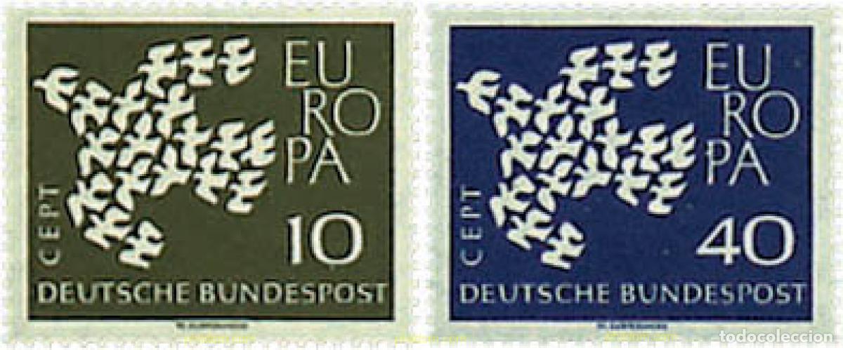 Sellos: 62054 MNH ALEMANIA FEDERAL 1961 EUROPA CEPT. PALOMA