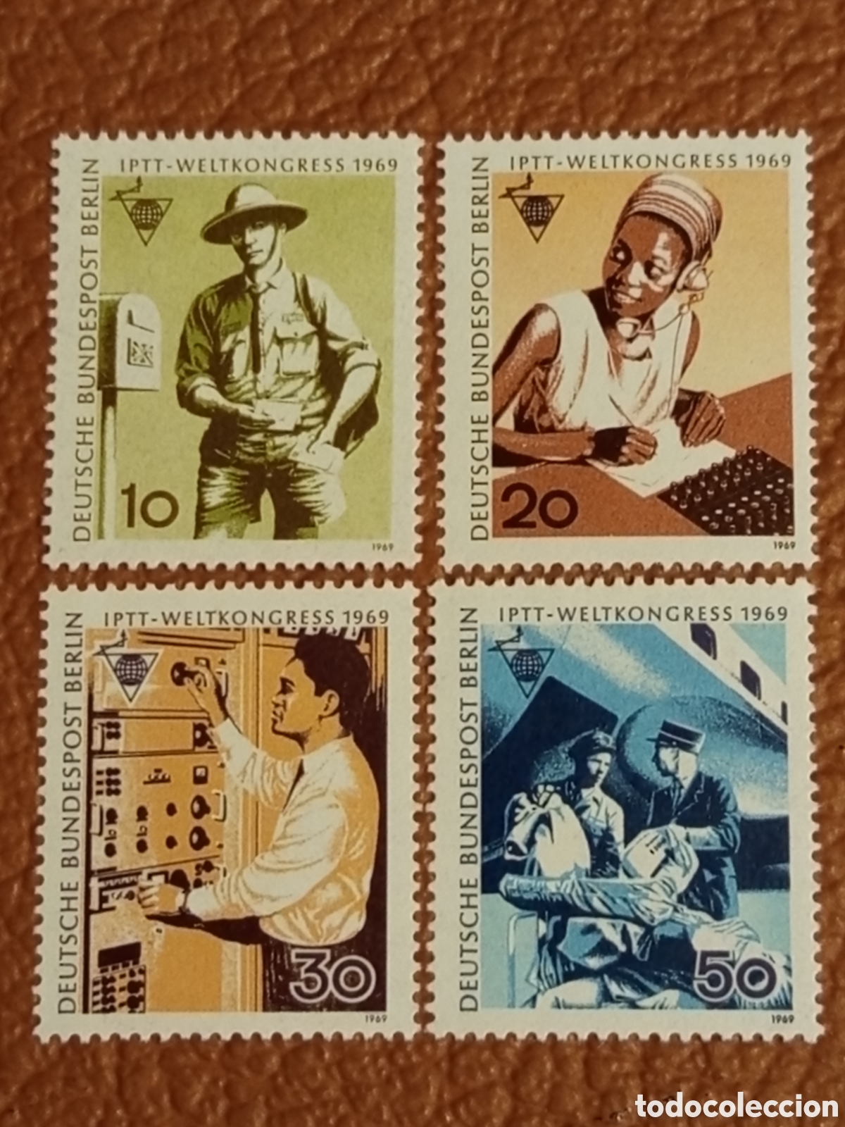 Sellos: Sellos Berl&iacute;n 1969 Congreso IPTT (Michel 340-343 MNH