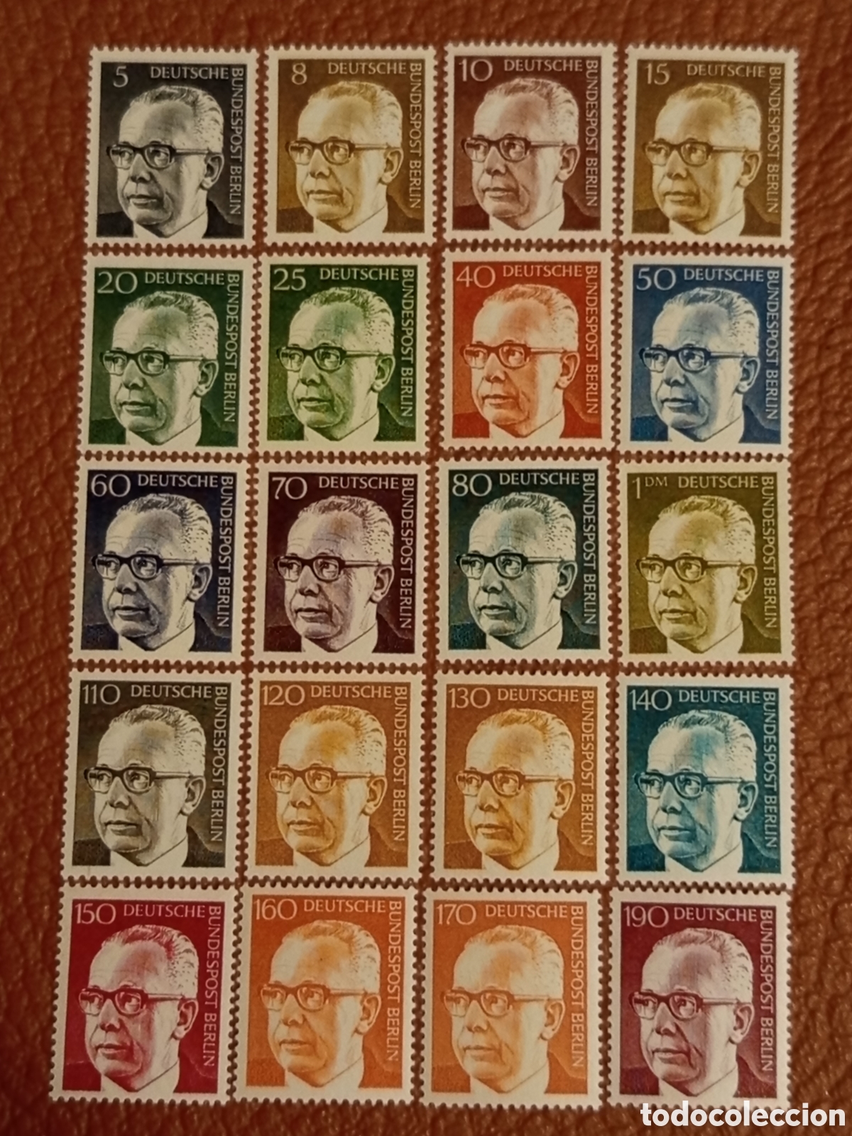 Sellos: Serie Sellos Berl&iacute;n 1970-1973 Heinemann (Michel 370-388). MNH