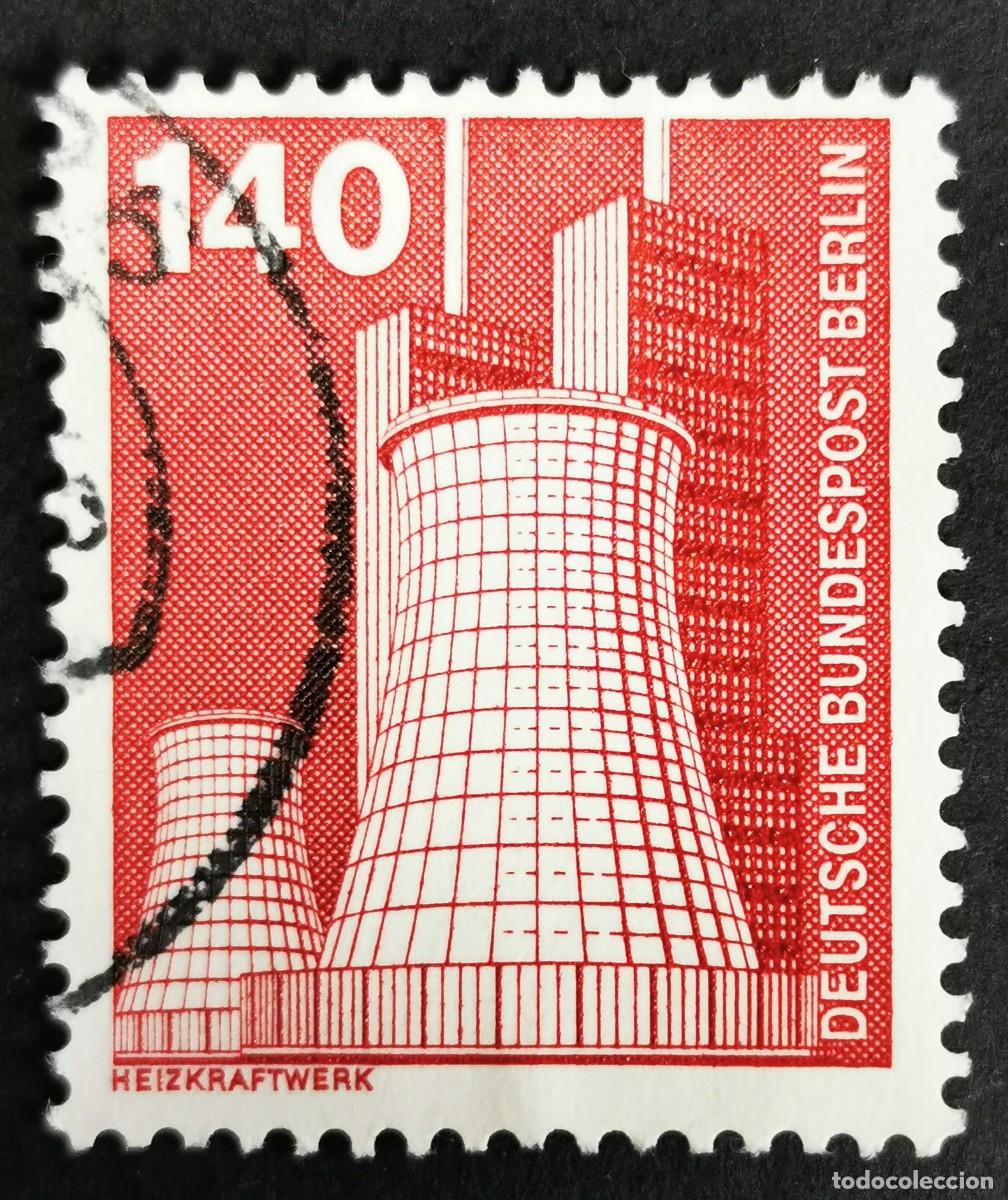 Sellos: Sello Alemania Berl&iacute;n 1975, Industria: Central t&eacute;rmica y el&eacute;ctrica, 140 Pf. Michel: DE-BE 504