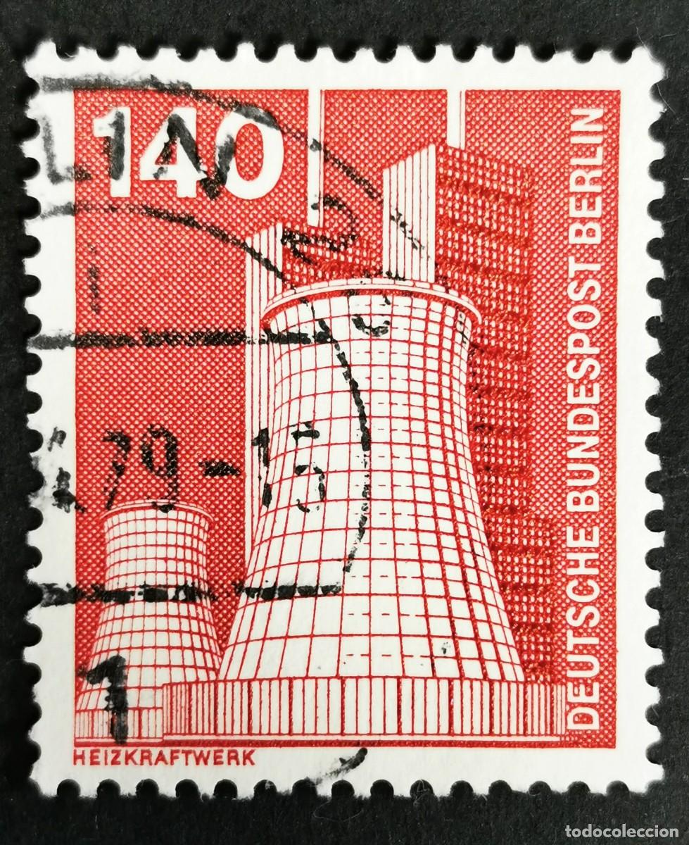 Sellos: Sello Alemania Berl&iacute;n 1975, Industria: Central t&eacute;rmica y el&eacute;ctrica, 140 Pf. Michel: DE-BE 504