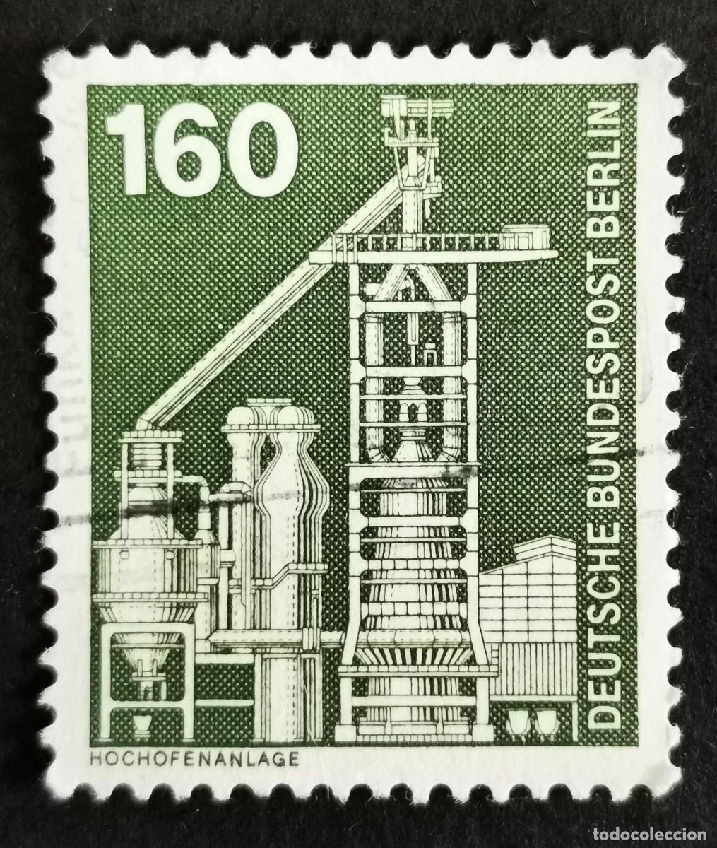 Sellos: Sello Alemania Berl&iacute;n 1975, Industria: Alto horno de gran tama&ntilde;o, 160 Pf. Michel: DE-BE 505
