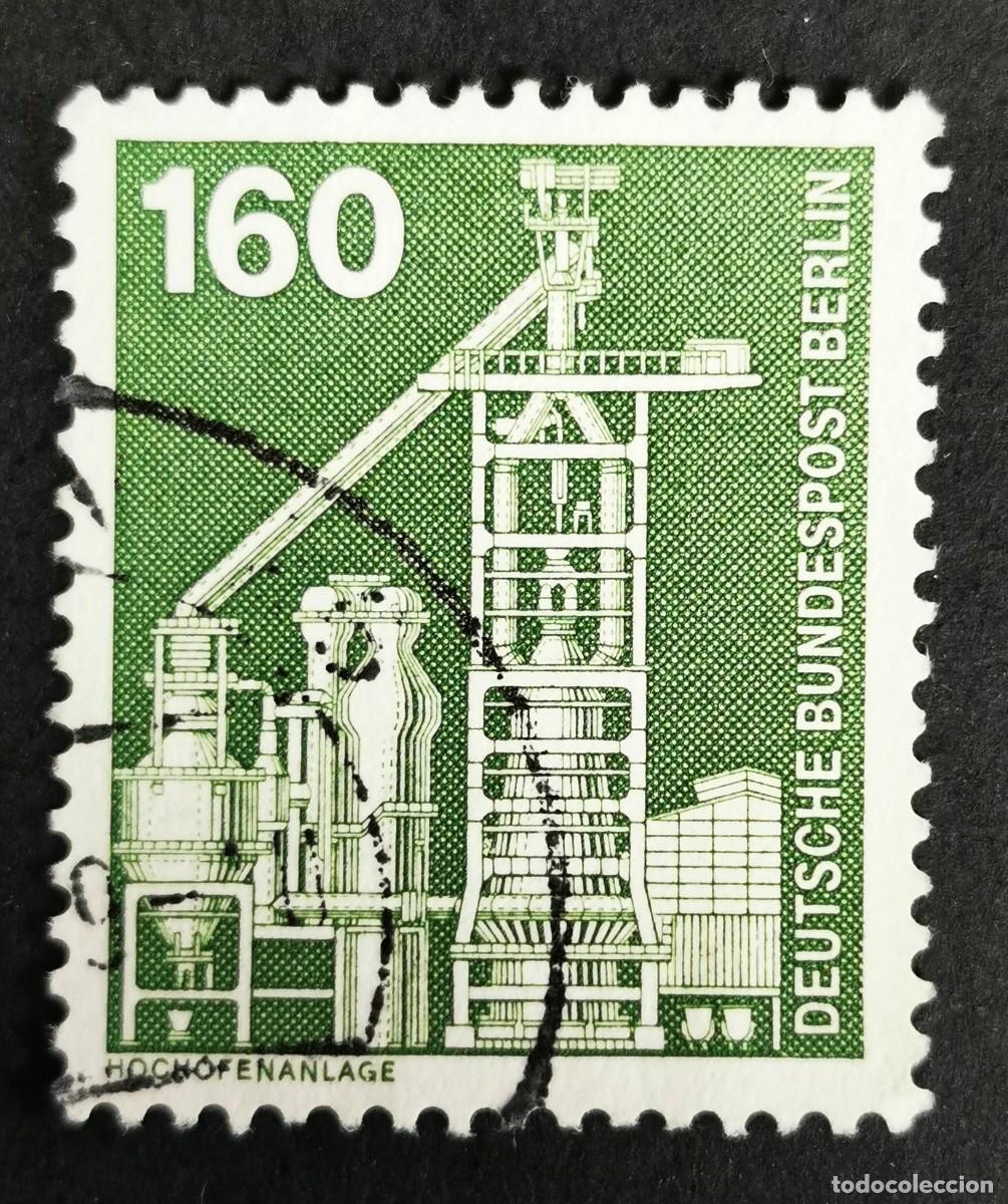Sellos: Sello Alemania Berl&iacute;n 1975, Industria: Alto horno de gran tama&ntilde;o, 160 Pf. Michel: DE-BE 505